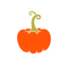 Pumpkin. Logo. Isolated pumpkin on white background