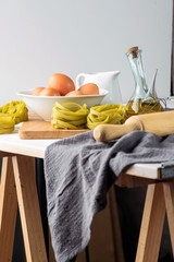 Vegetable pasta, vegetarian and healthy Italian food. Pasta recipe.