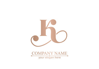 Letter K logo or monogram. blank for business card. For your business. Vector sign.