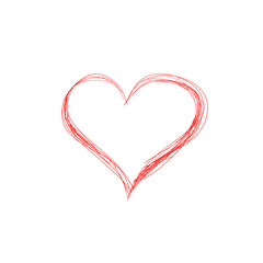 Hand drawn vector valentine heart. Love vector. Love logo. Decorative design elements doodle style