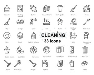 Maid service Vector Set, cleaning service Icon Pack, apartment cleaning and janitorial Services Design Set on White Background
