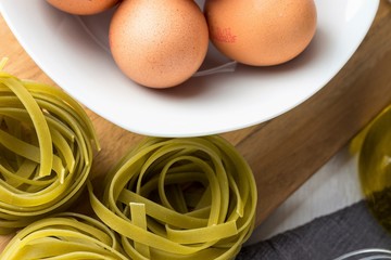 Vegetable pasta, vegetarian and healthy Italian food. Pasta recipe.