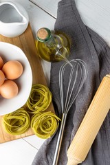 Vegetable pasta, vegetarian and healthy Italian food. Pasta recipe.