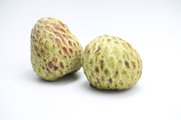 Custard apple fruit isolated on white background