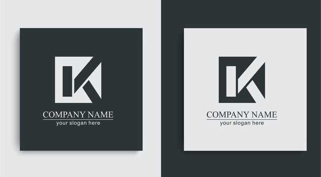 Letter K V logo or monogram. blank for business card. For your business. Vector sign.