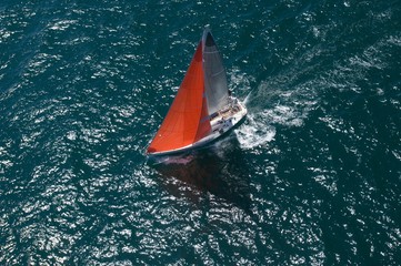 Yacht Competes In Team Sailing Event