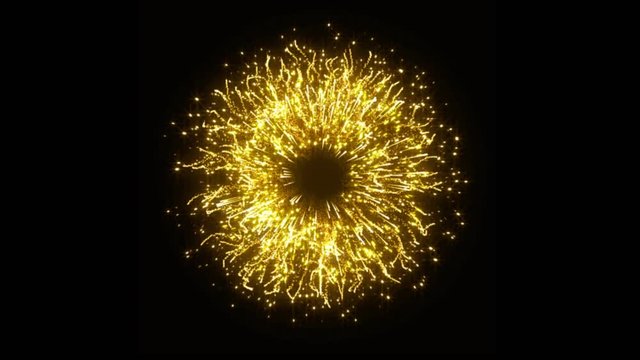 3D effect video. Realistic animation Firework Colorful.