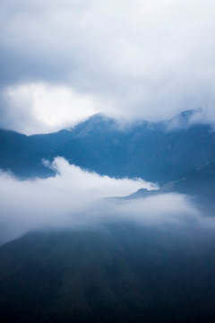 Hills and Valleys at Kurangani Hills, Tamil Nadu, India