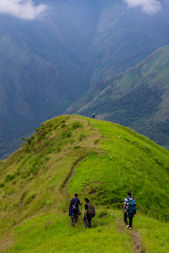 Trekking at Kurangani HIlls. Tamil Nadu, India