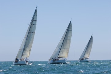 Yachts Compete In Team Sailing Event