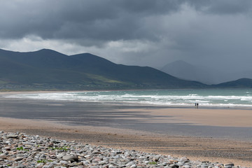 People walking along the beach, Castlegregory, County Kerry, Ireland