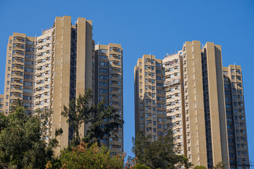 Fototapeta na wymiar Residential buildings in Hong Kong