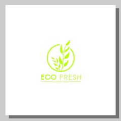 Fototapeta na wymiar eco fresh logo, can be used for website and company logos