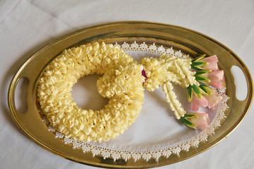 Thai authentic royal fresh flower bouquet