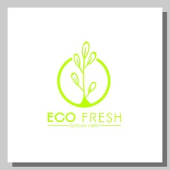 eco fresh logo, can be used for website and company logos