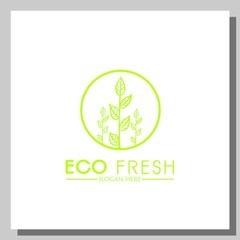 eco fresh logo, can be used for website and company logos