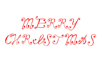 Merry Christmas lettering calligraphy. Merry Christmas text label design