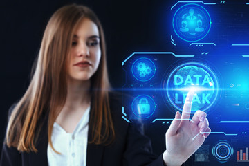 Business, Technology, Internet and network concept. Young businessman working on a virtual screen...