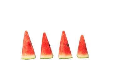 Watermelon with a white background