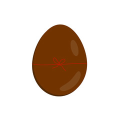 chokolate egg. This is vector chocolate egg. Cute cartoon illustration. Could be used for Valentine’s Day, Easter, postcard, banners, holidays decorations.