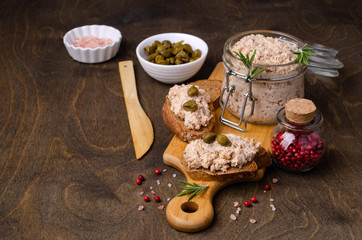Fototapeta premium Fish pate with capers
