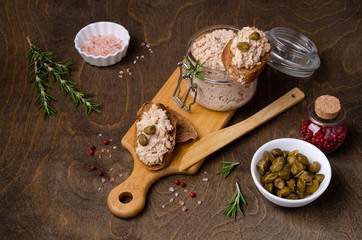 Fish pate with capers