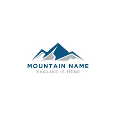 Creative logo design and unique symbols with mountains and rivers. - Vector