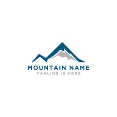 Creative logo design and unique symbols with mountains and rivers. - Vector