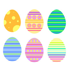 Easter egg. Cute cartoon illustration.