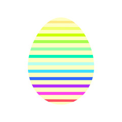 Easter egg. Cute cartoon illustration.