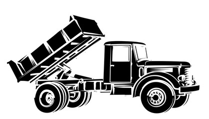 Sketch of the big old dump truck. © designer_an