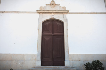 Architectural detail of Matriz Church in downtown Albufeira