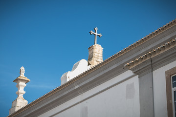 Architectural detail of Matriz Church in downtown Albufeira