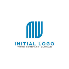 Inspiring logo designs for companies from the initial letters of the MW logo icon. -Vectors