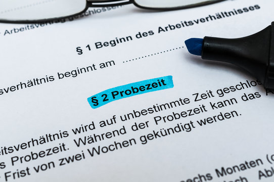 Arbeitsvertrag Probezeit