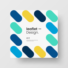 Amazing business advertisement vector mural art square banner mock up. Modern corporate abstract geometric illustration design layout background. Company identity quadrangle texture brochure template.