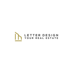 Construction logo template Letter M. A symbol of real estate or house building. - Vector