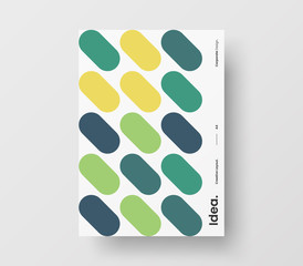 Amazing business presentation vector A4 vertical orientation front page mock up. Modern corporate report cover abstract geometric illustration design layout. Company identity brochure template.