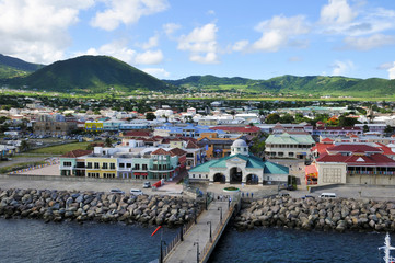 port of zante in basseterre capital of saint kitts island