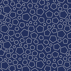Vector random pentagon texture seamless pattern background. Perfect for fabric, scrapbooking, wallpaper projects.