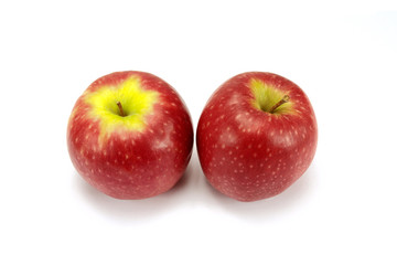 red apples isolated on white background