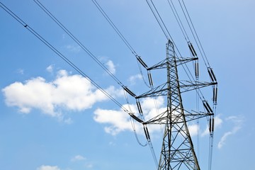 Electricity Pylon against clear sky