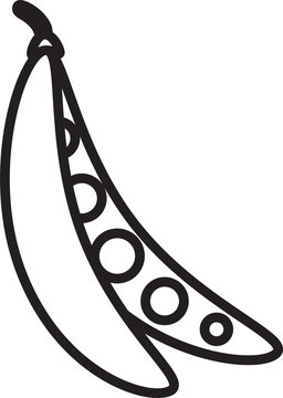recommend clip art: Black line Kidney beans icon isolated on white background. Vector Illustration