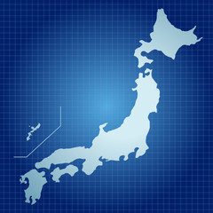 精密な日本地図　ビジネス　マップ