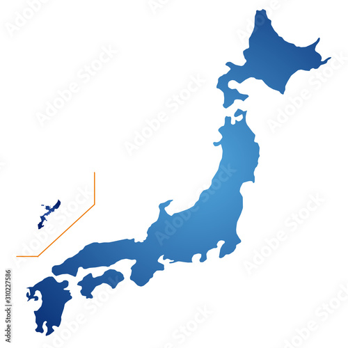 精密な日本地図 ビジネス マップ Wall Mural Wallpaper Murals Design Box