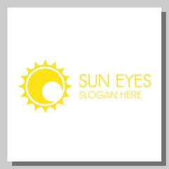 Fototapeta premium sun eyes logo, can be used for website and company logos