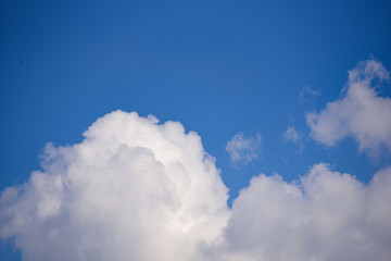 Naklejka na ściany i meble Beautiful blue sky with cloud background.