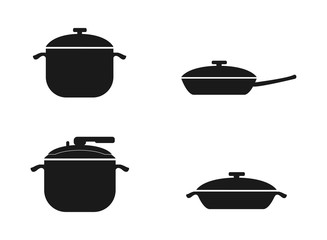 Pots and Pans icon. Kitchenware vektor illustration.