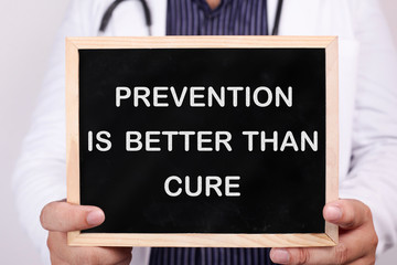 Prevention is better than cure. Health and medical concept