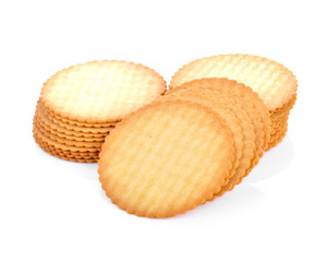 Cracker isolated on over white background
